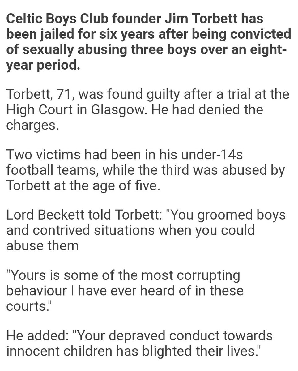 One of Henderson's most vocal supporters was Lord McCluskey, a leading judge who also jumped to the defence of the convicted paedophile Jim Torbett of Celtic FC. Both were directors at Fairbridge in Scotland, a charity for vulnerable young people. https://www.dailymail.co.uk/news/article-2724364/A-magic-circle-judges-sex-abuse-probe-sinister-truth-Fettesgate-scandal.html