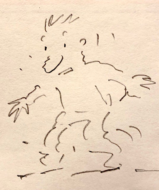 SteveBjorkman's tweet photo. We Southern Californians just had a half minute or so of rolling, occasionally jerky bit of earthquake drama...so of course I had to draw the experience. https://t.co/DlHiygNc9s