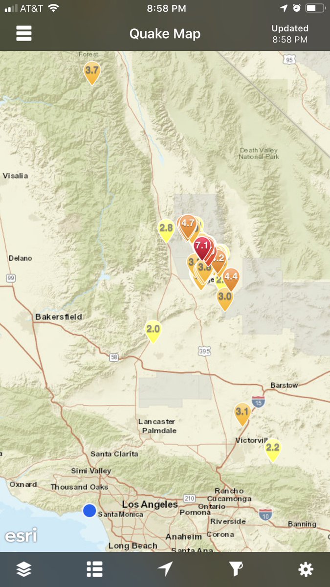 theSethWiley's tweet image. Rough day in Ridgecrest #quakemap