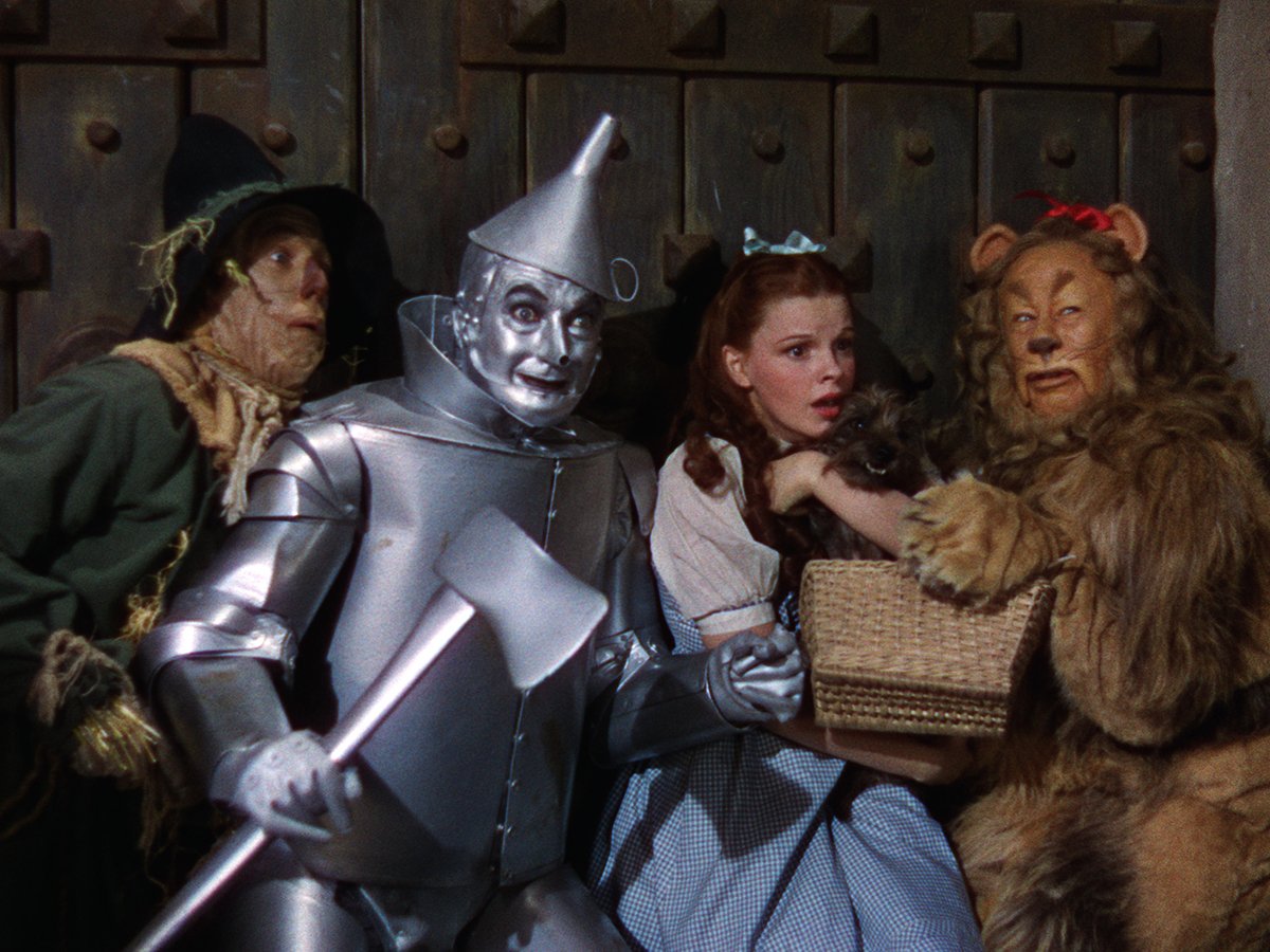 Ray Bolger, Jack Haley, Judy Garland and Bert Lahr--OH MY! in THE WIZARD OF ...