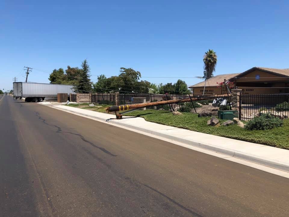 Timay777's tweet image. Powerline struck a Kingdomhall after being hit by a truck today in my town. Must be a sign from the almighty!!!!!!!