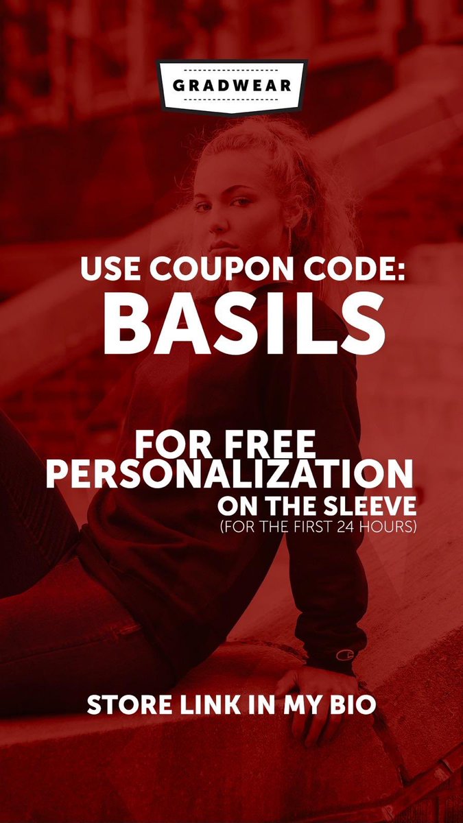 BasilsCouncil's tweet image. ‼️ ATTENTION GR 12 STUDENTS ‼️

Champion Gradwear 🎓 is on sale and the deadline is July 19th, 2019!
Check the link in our bio to purchase. You can also use the promo code ”BASILS” for the next 24 HOURS⏳ to get free personalization on the sleeve.
