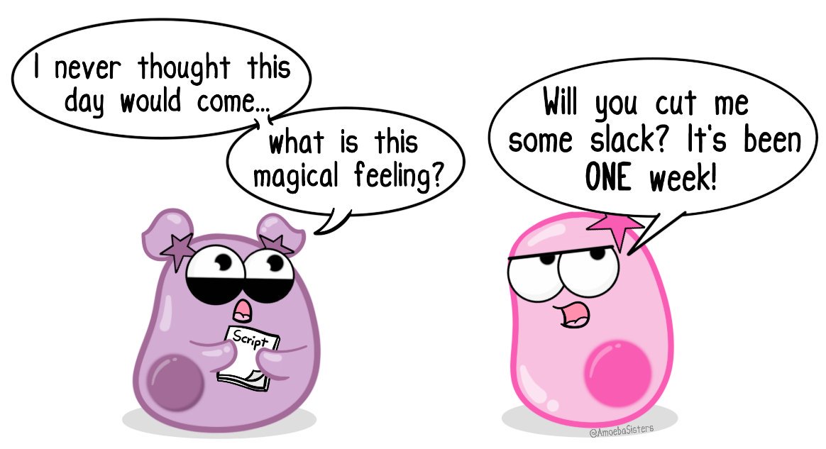 AmoebaSisters's tweet image. The #WeCreateEdu community is doing a post a day in July! Join us!
Day 5: &quot;Writing&quot;
When it comes to writing, sometimes we have different timelines...