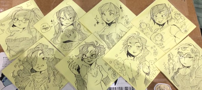 thanks for everyone who came to get a post-it bimbo commission.... 