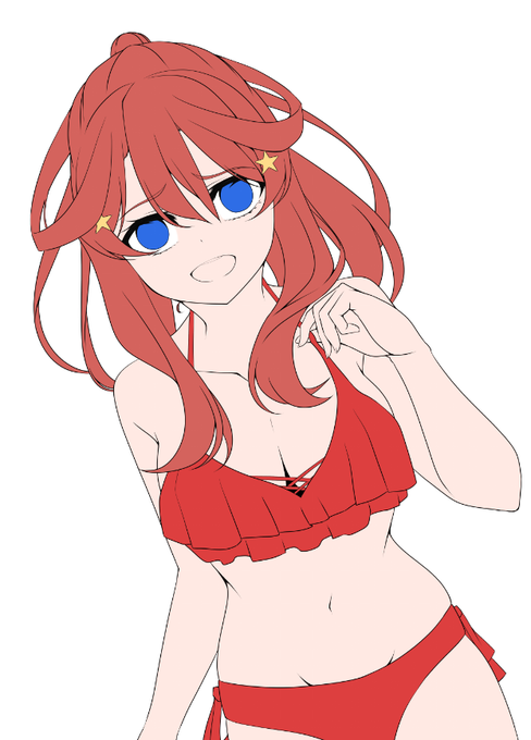 由木ヨシキ＠C106南1【n-14b】さんがTwitterに投稿した中野五月(五等分の花嫁)のイラスト。