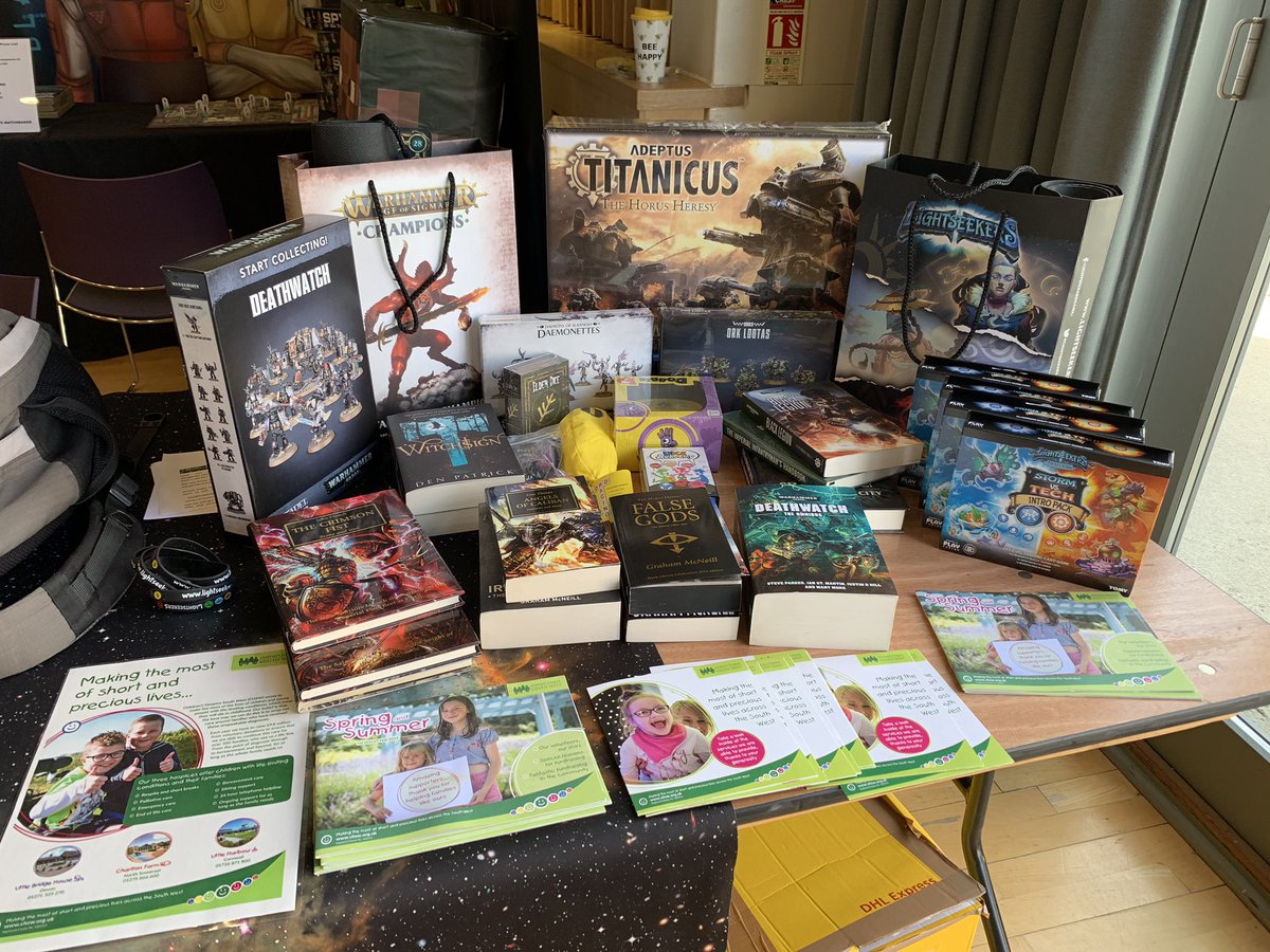 Thank you to everyone who donated prizes for our @CHSW raffle at #geekfest5  @AlchemistsWorks @playfusion @Nomadgames @triplehelixWG @GrahamMcNeill  @AsmodeeUK
