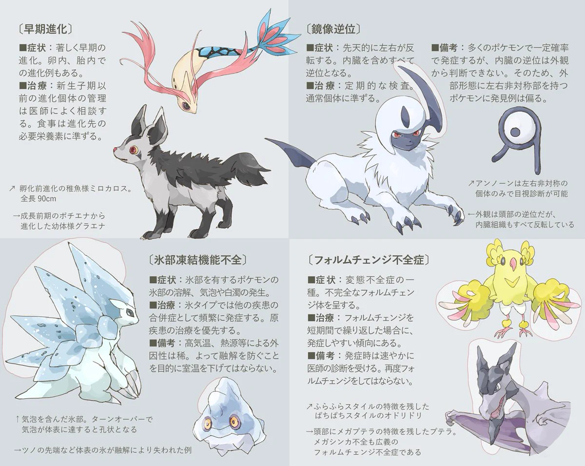 ポケモンの病気や外傷について真剣に考察した結果がすごいwwwww
