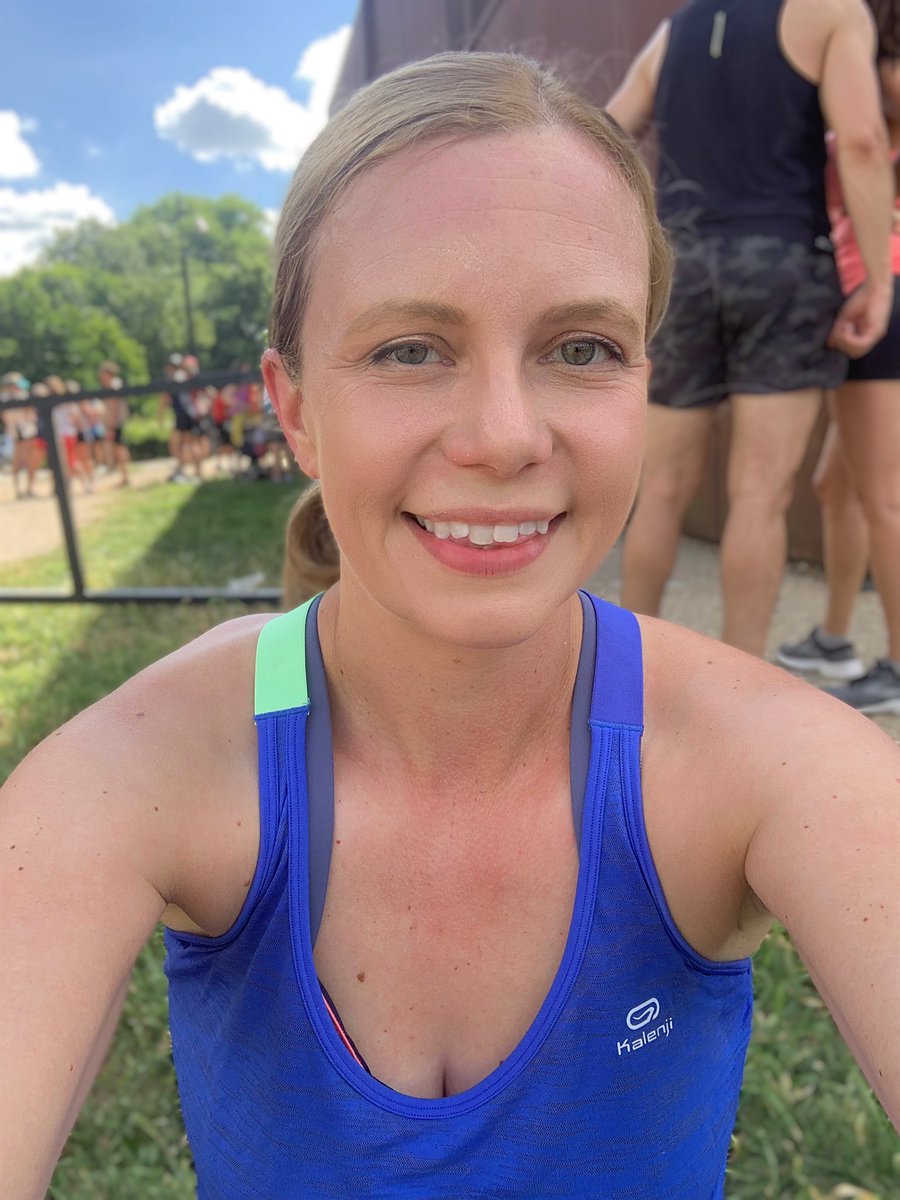 This is the face of someone who just smashed their parkrun PB on her birthday! Watch time - 26:02 which is 30 seconds faster than before! #parkrunuk #loveparkrun #hackneymarshes #sweaty
