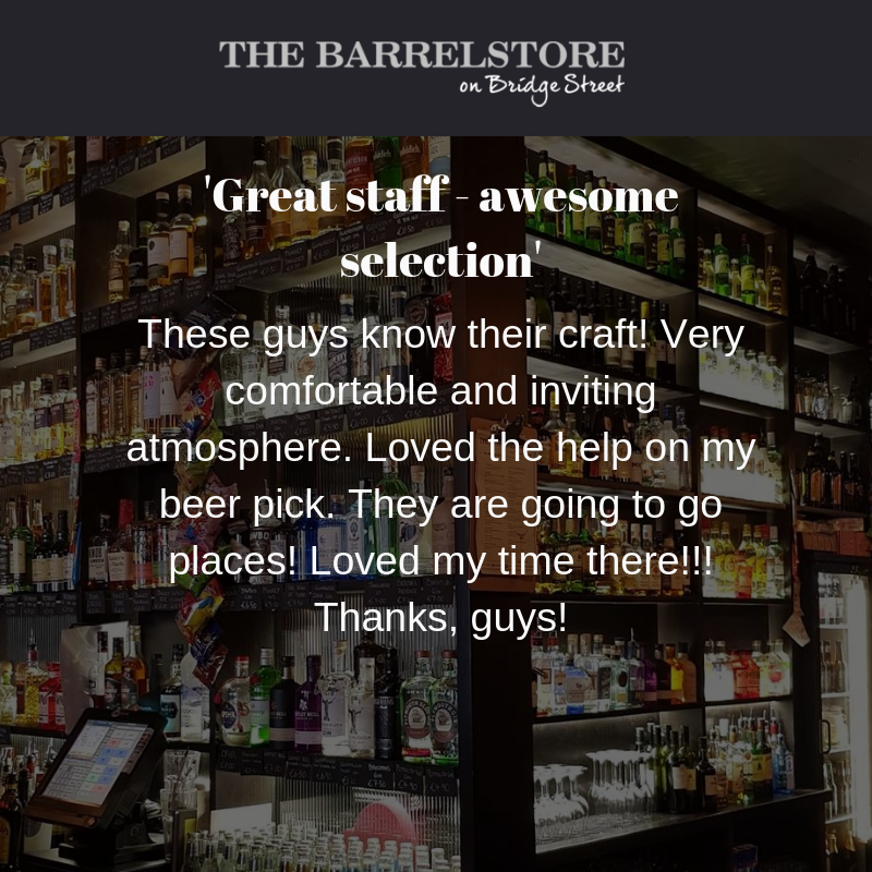 TheBarrelstore1's tweet photo. What a review! (📸 Elizabeth M) #review #great #selection #weekend https://t.co/VDeQLhgT4z