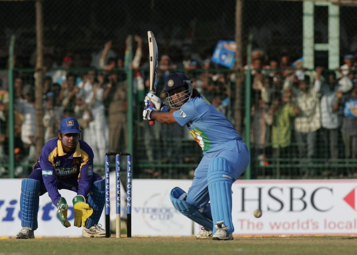 Dhoni's Jaipur.While chasing 299 runs against Srilanka, Dravid sent Dhoni at 3, Dhoni was unbeaten at 183 runs from 145 balls which included 15 fours & 10 sixes and helped India to chase the target in 46.1 overs.