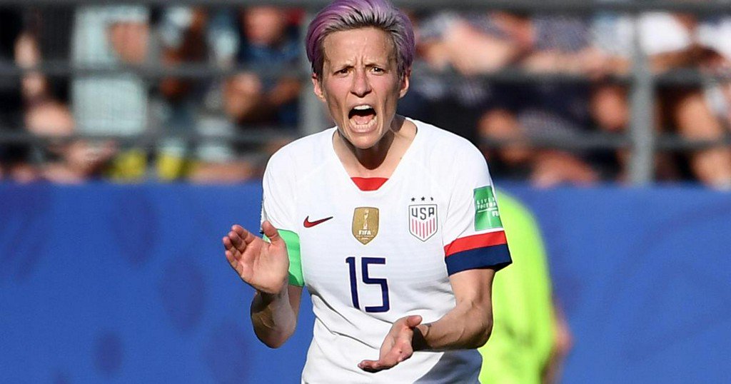 CBSNews's tweet photo. Megan Rapinoe: It's "ridiculous" men's finals are scheduled same day as World Cup championship https://t.co/Mo9Id8tA1j https://t.co/QcFHnw1jy4