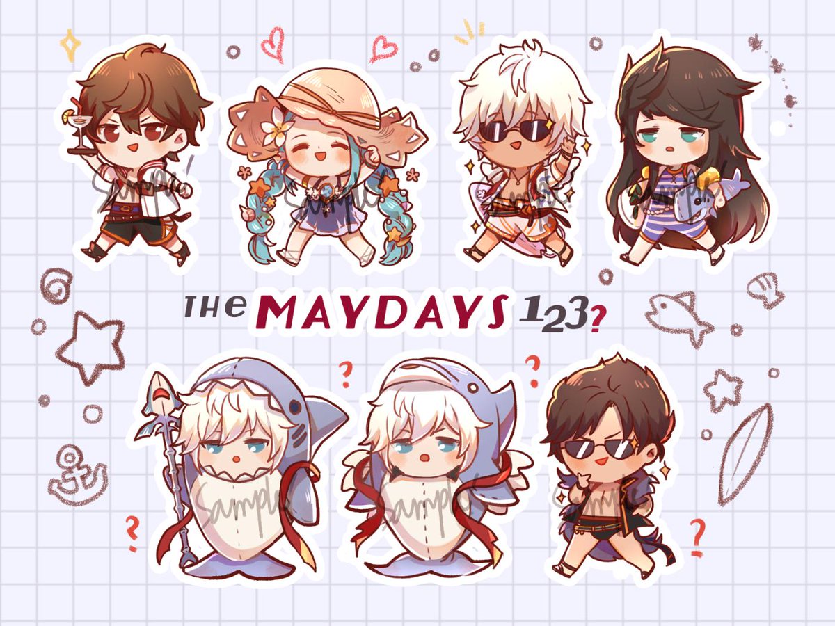 [The MAYDAYS] charm designs that'll be available soon(人'∀`*) ??⛱️✨ 