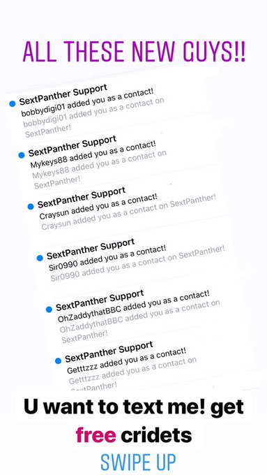 Its 𝗳𝗿𝗲𝗲 to sign up and text me 𝗳𝗿𝗲𝗲. Thank you all the guys who added me to their contacts. BOYS check
