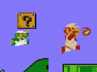 スーパーマリオ　 ファイアカラー　初期版 そもそもファミコンの原作『スーパーマリオブラザーズ』ではこういう
