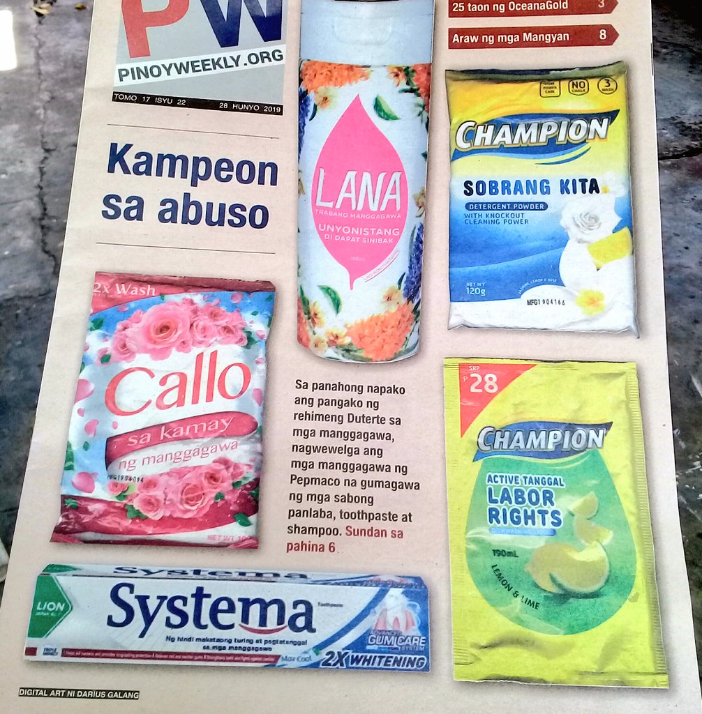 Ang power ng @pinoyweekly cover. #StandWithWorkers #BoycottPepmacoProducts #BoycottNutriasia