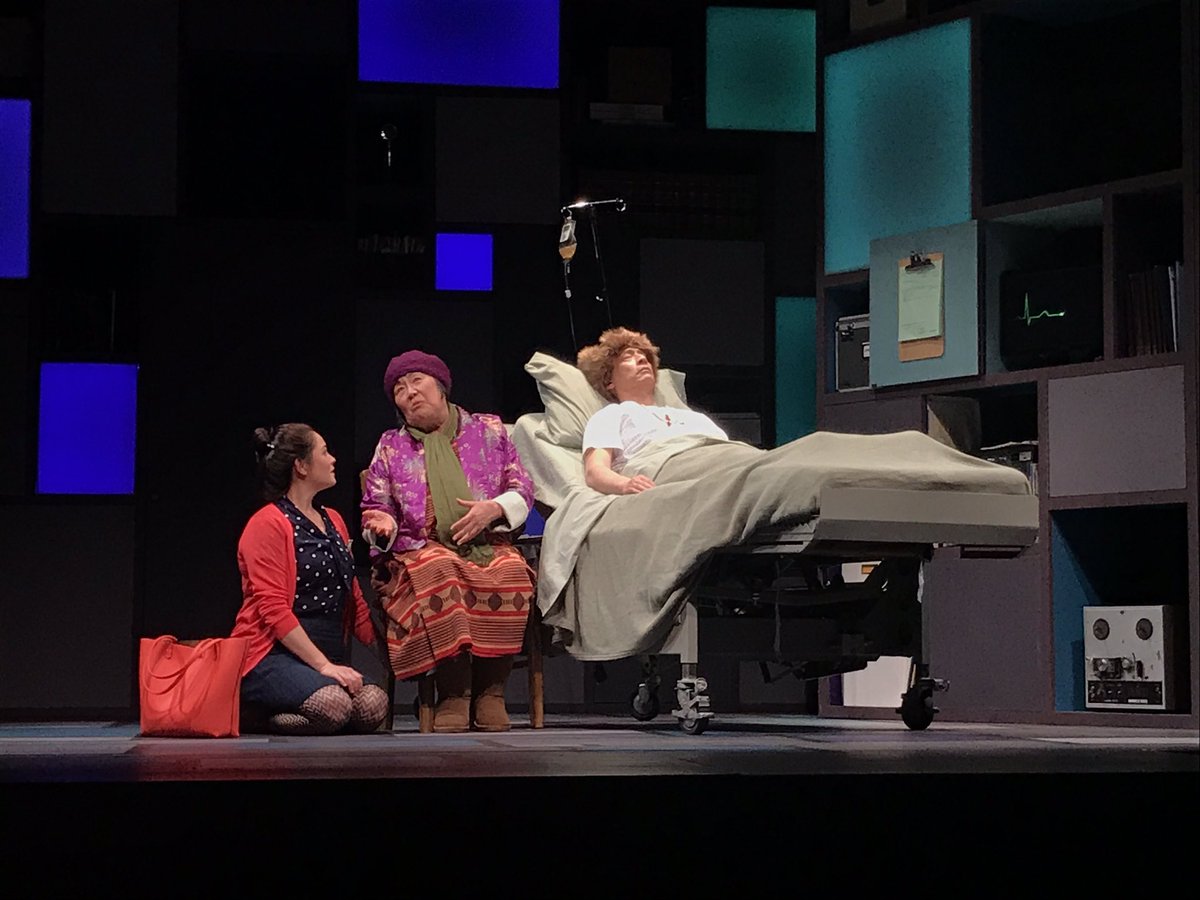 TheyCallMeJLo's tweet photo. #TheLanguageArchive tech at @TheatreWorksSV. I love my team. Get your tickets soon, use discount code JEFFREY! https://t.co/th1dVHWVU2