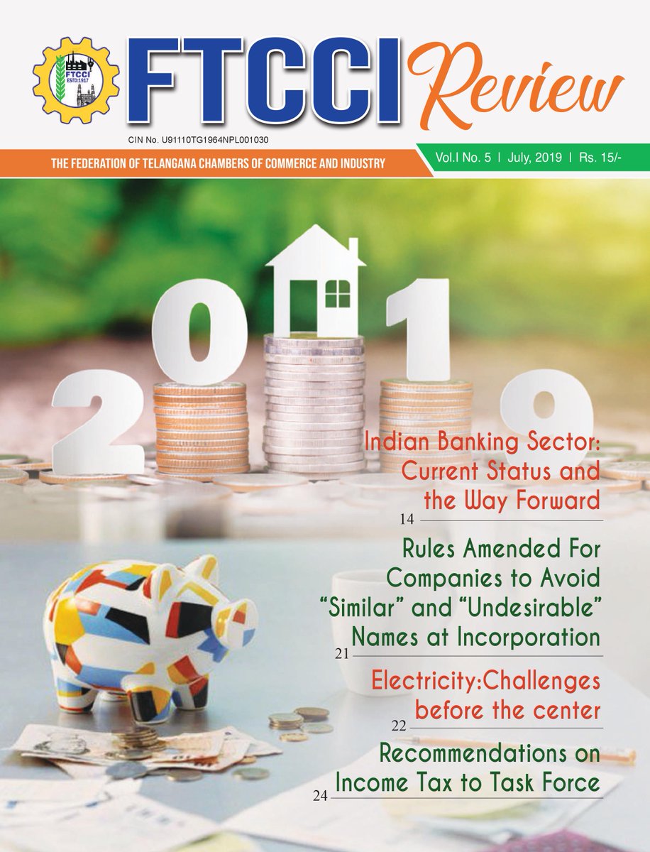 FTCCI's tweet photo. The Federation of Telangana Chambers of Commerce and Industry-@FTCCI’s Review of July-2019.

To download the copy of our Publications/ Review from FTCCI’ website: https://t.co/hhGMhuHf3s

| #MonthlyMagazine | #Download | #Publications | #Reviews | #FTCCI | #FTAPCCI | #FAPCCI | https://t.co/M8KYWyFCGa
