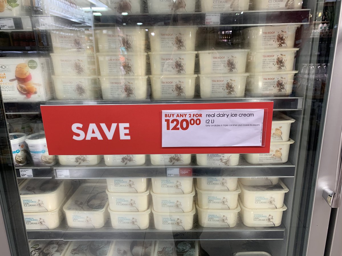 SandiGetThere's tweet photo. Always excited about a promotion so load up on ice cream. Happily pay but man that fine print is small. This is intentionally misleading @WOOLWORTHS_SA https://t.co/oCLFerVgM9
