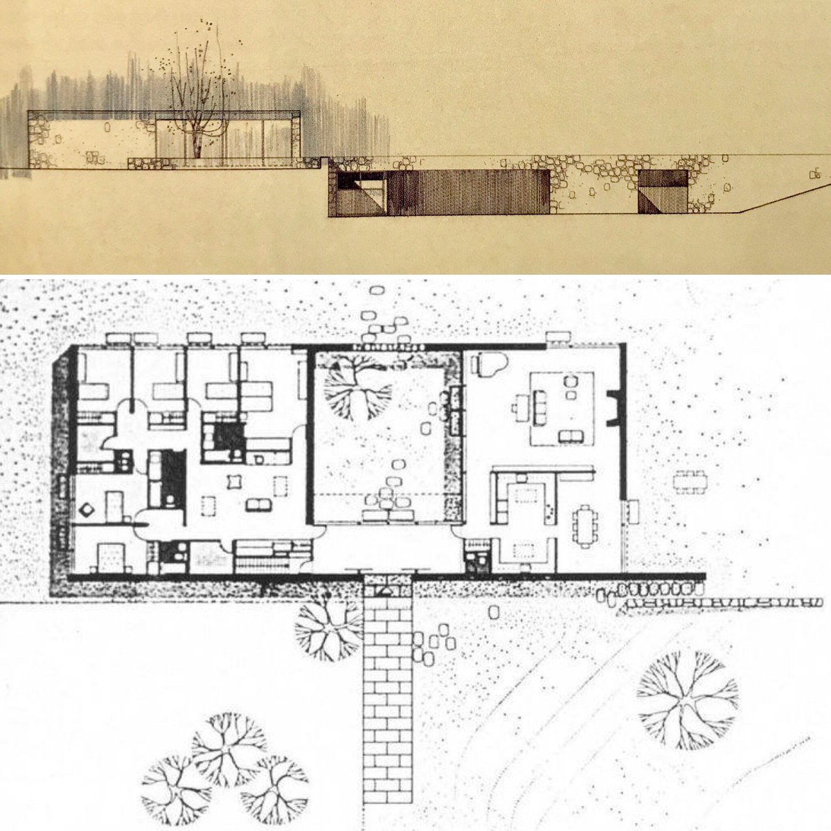 #100x100MasterHouses
#BreuerMasterHouses
Casa Hooper II
Towson | Maryland
1957-59
#MarcelBreuer Arq.

Una excepcional casa-pati...i amb vistes al llac!
What else?