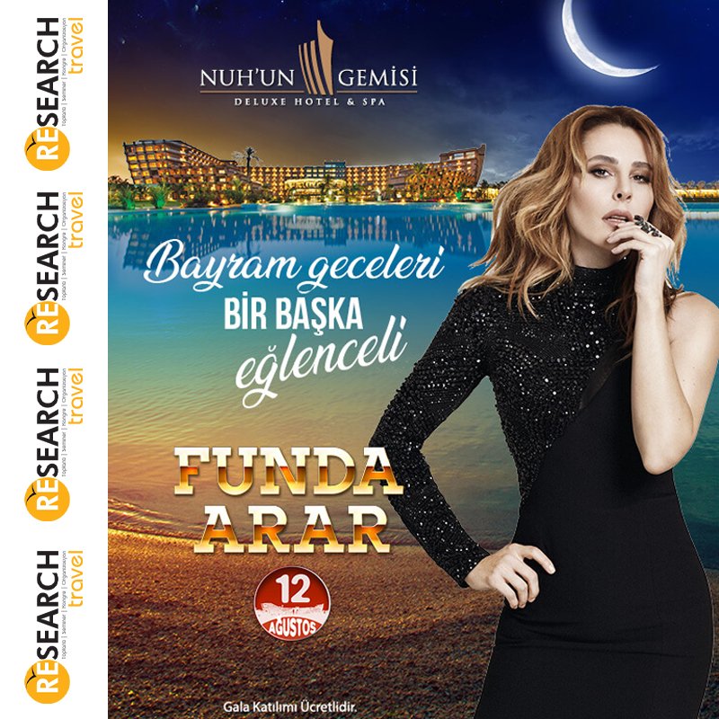 Türk Pop Müziğinin Güçlü Sesi Funda Arar, Bayramın İkinci Günü Research Turizm'in Katkılarıyla Nuh’un Gemisi Deluxe Hotel &amp; Spa’da

Rezervasyon &amp; Detaylı Bilgi için tıklayınız : researchturizm.com/?page=iletisim

#researchturizm #kıbrıs #bafra #konser #fundaarar