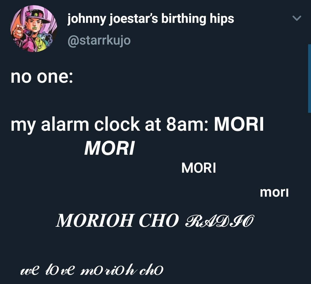 morioh cho radio alarm morioh cho radio alarm