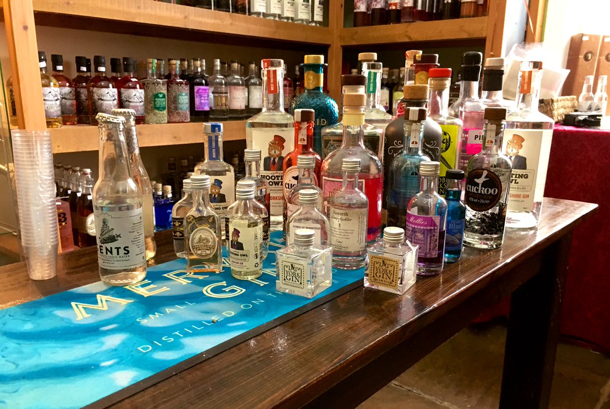 We’ve selected a ‘few’ #gins for #FREE sampling #TODAY. Available until until 4.30pm. The #best gins and #mixers from #Yorkshire and far beyond.

Want to try out a #smallbatch #craft #gin? Get down to <a href="/GingerWhaleDeli/">Ginger Whale</a> #Gomersal today.

 Shop and cafe open as normal.