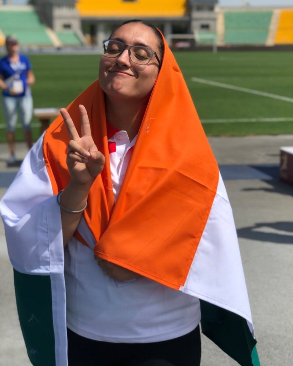 🌍Almaty Kazakhstan Championship 2019.
Day1
1. 🥇MD Afsal 800m 1:49.12
2. 🥇Gagandeep Singh discus throw 52.39M 
3. 🥇Navjeet Kaur discus  throw 54.80
4. 🥈Mithravarun Discus Throw 49.54
5.🥈Jyothi Hammer Throw 58.69
6.🥉Anita Hammer Throw 55.38

🇮🇳3🥇Gold 2🥈 Silver 1🥉 bronze