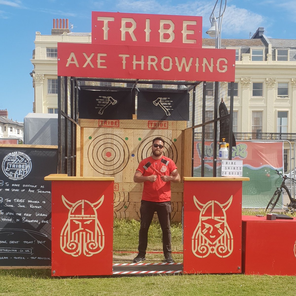 Come sling some #axes #Brighton @paddleroundthepier today and tomorrow! Britain's largest free charity festival! 

#axethrowing #charity #festival #paddle #pier #brightonpier #axe