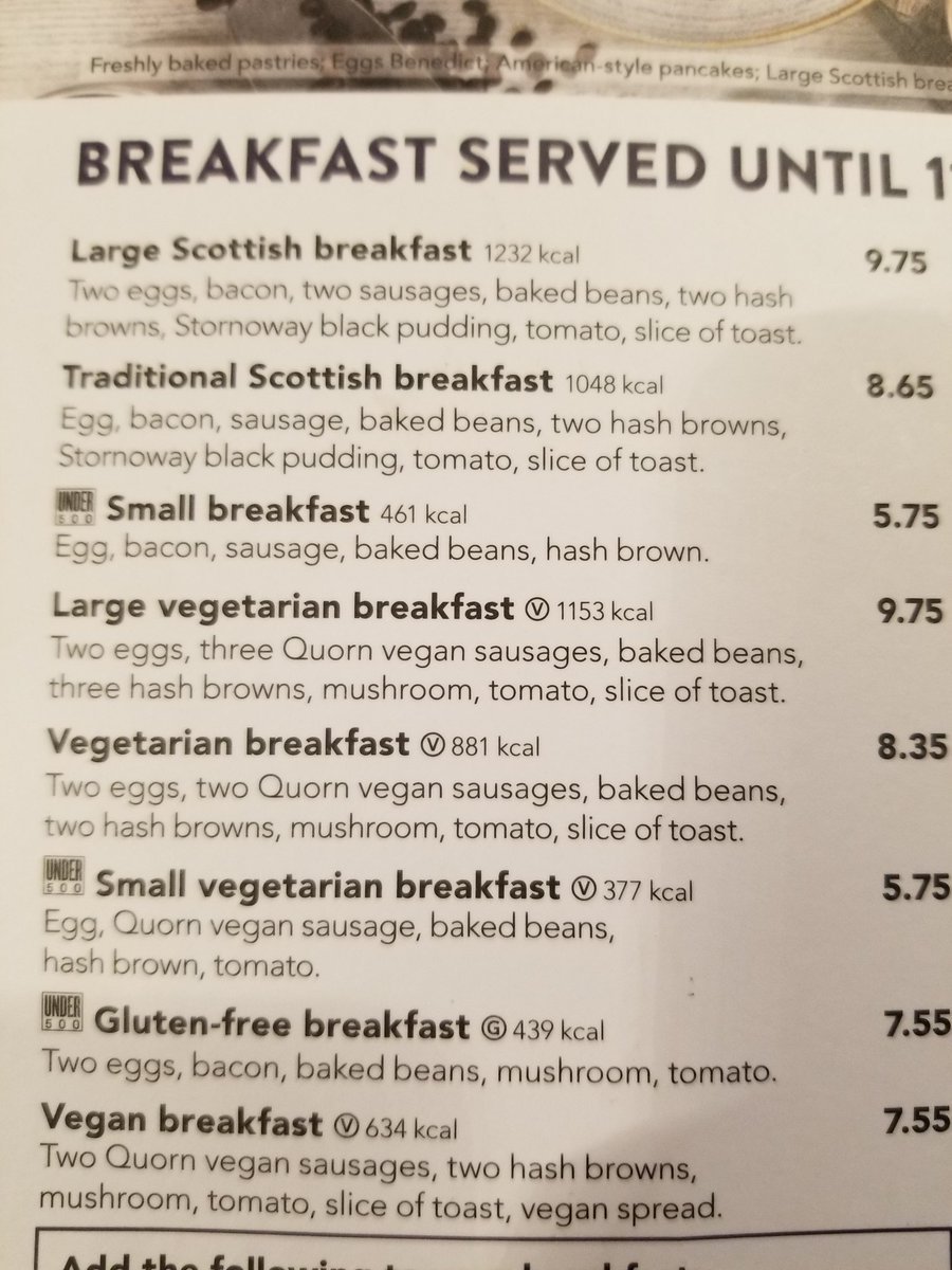 Half the breakfast menu is vegetarian or vegan. I love this place! #glasgow #scotland #vegan #veg #veggiebreakfast @WetherspoonsTA