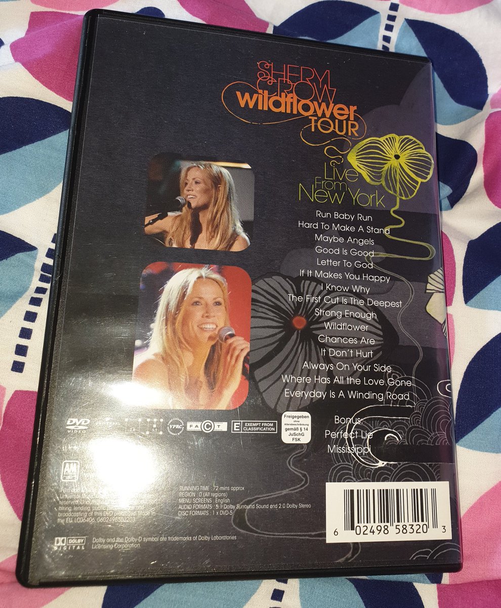 Rosie Tennant Doran Yay I Now Have Sheryl Crow S Wildflower Tour Dvd I M Very Happy This Is Now The 4th Concert I Have By Her On Home Media Rosie Tennant Doran Yay I Now Have Sheryl Crow S Wildflower Tour Dvd I M Very Happy This Is Now The 4th Concert I Have By Her On Home Media