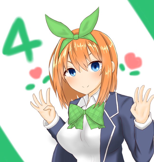 青眼昴🖌️AomeSubaruさんがTwitterに投稿した中野四葉(五等分の花嫁)のイラスト。