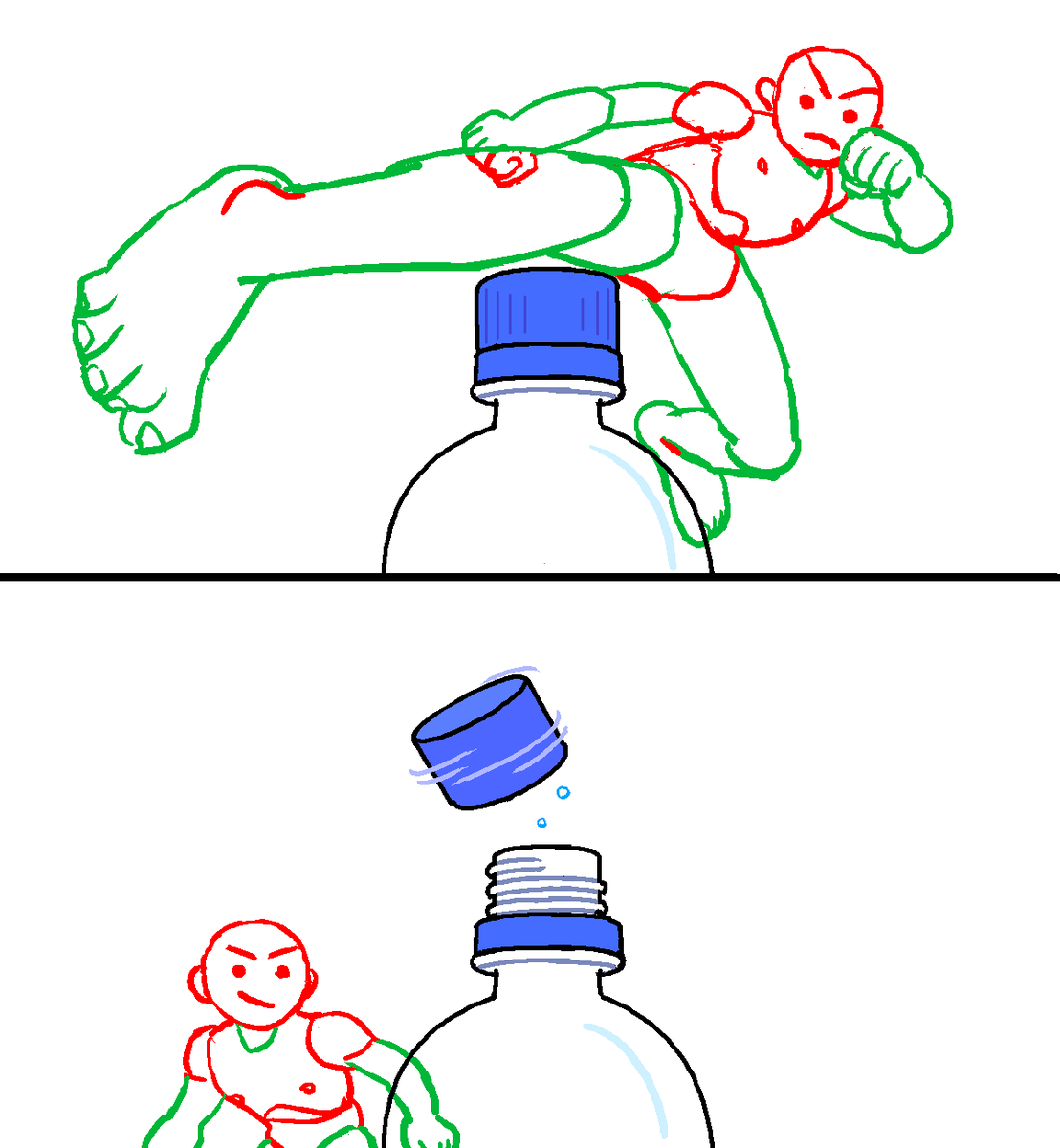 テンプレ置いておけば、みんな自分の推しのカッコイイとこ描くかな、と思った。だめ?使えない?そっか…。
#ボトルキャップチャレンジ 