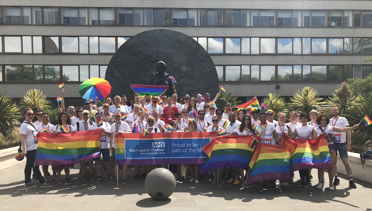 Here we go! Team #GSTTpride are ready to celebrate #PrideInLondon! 🌈