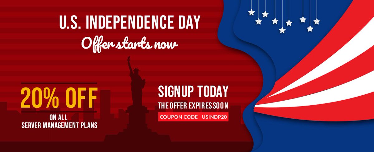 supportsages's tweet photo. U.S Independence Offer
20% off on all server management plans
#servermonitoring #hosting #linux #windows #webhosting #security #amazon #server #supportsages #servermanagement #webhostingcompany #customersupport #customerservice #technicalsupport https://t.co/CbQjjYB8gn