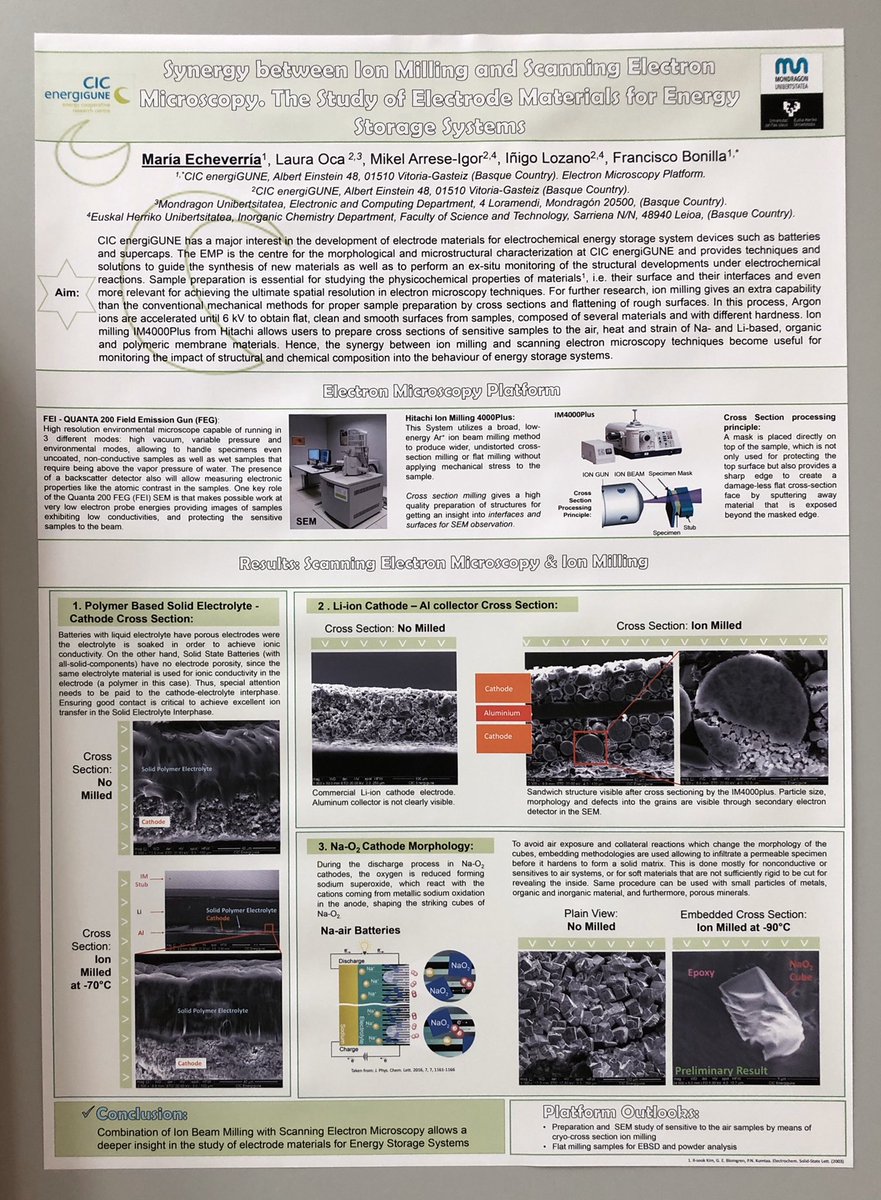 m_echeve's tweet photo. Glad to have the chance to present the Electron Microscopy Platform Research @cicenergigune at #pof19 Special acknowledgment to my Manager and to all the Collaborators!! Thank You!! See u all in two years!! 😃#pof19 #powerourfuture #electronmicroscopyscience #energystoragesystems https://t.co/oj9wEcUqTj
