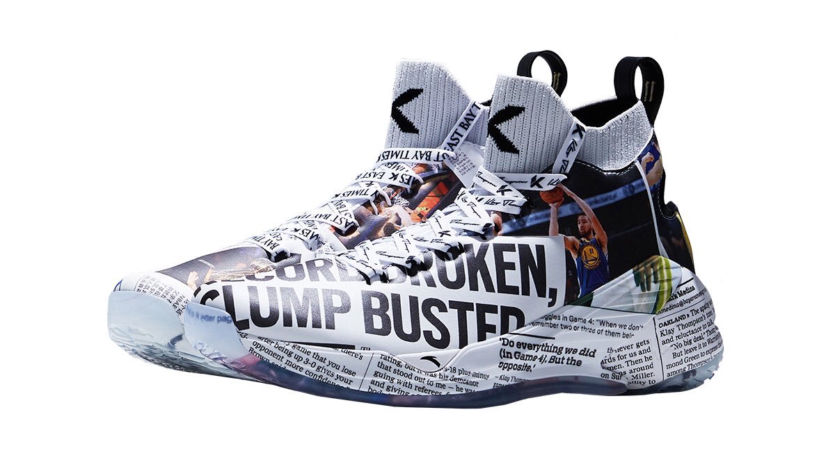 klay thompson newspaper shoe