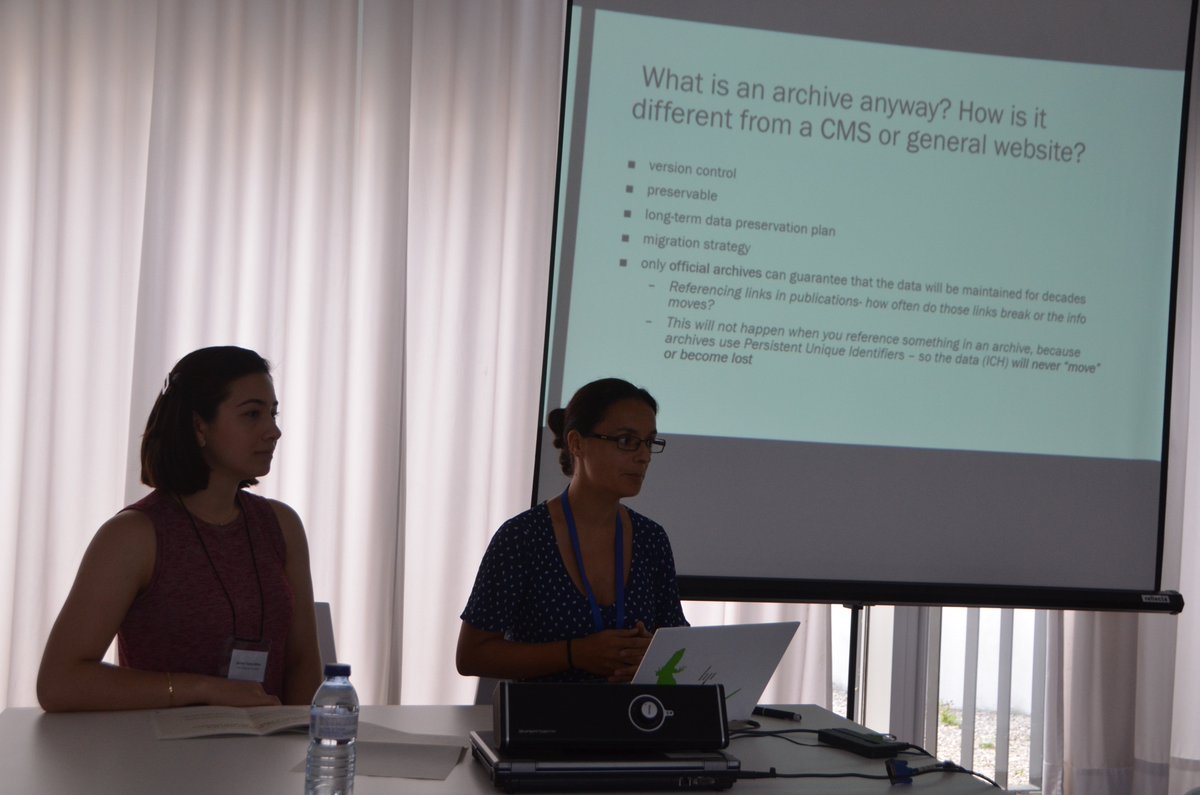 msatokotsubi's tweet photo. Vera Ferreira & I spoke about the role of archiving in preserving #IntangibleCulturalHeritage at #LAPI2019 yesterday! #endangeredlanguagearchiving #digitalarchiving #endangeredlanguagedocumentation #languagemaintenance #languagerevitalisation @CIDLeS @espreitadeira https://t.co/iZ3NgKKVzT