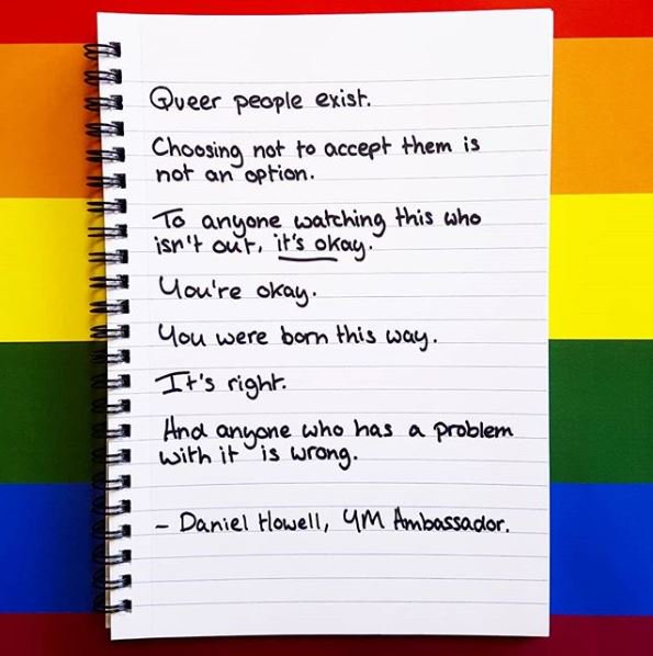 YoungMindsUK's tweet image. We love this quote from our ambassador @danielhowell 💛 #Pride