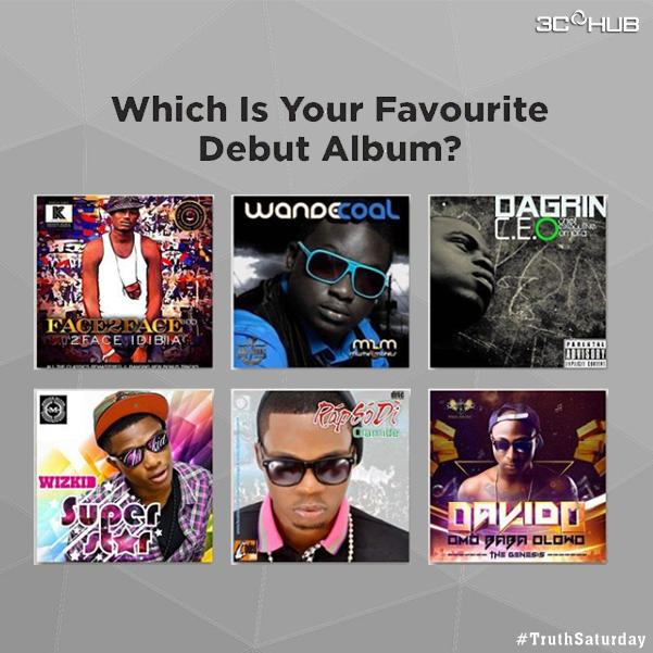 3CHUB's tweet photo. Always celebrate positive vibes even on a saturday
Which is your favorite debut album of all time? Tag the artiste.
#truthsaturday
#weekendvibes
#debutalbum
#smashedgoals
#official2baba #wandecoal #dagrin #wizkid #olamide #davido https://t.co/lMjLFKfMyr