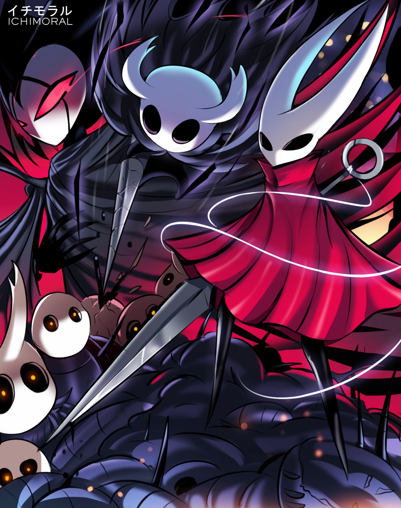 “Hollow Knight Fanart! #hollowknight #hornet #grimm” .