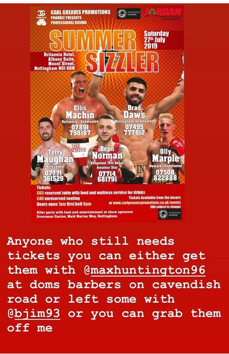 BradDaws2's tweet photo. Three weeks tonight im back to business still some tickets available can't wait to get back in the ring & do my thing #TeamDaws
@CarlGreavesPro
@fastfoxfitness https://t.co/IffZfpTo5M