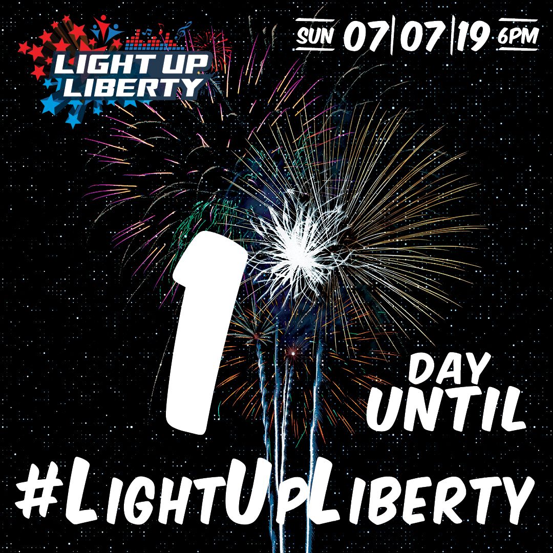 We’re just 1 day away! - #LightUpLiberty - Exciting Entertainment, Carnival Rides, Food &amp; More! Help Spread the Word - Share this Post!!