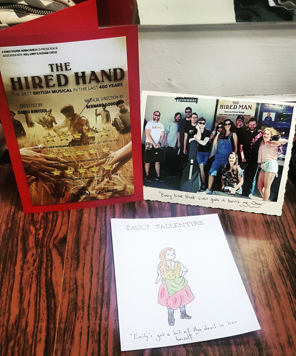 Final day of this bad boy... What a utter pleasure it has been. Singing and crying and wearing aprons has never been so fun. A proper special one💥THANKS TO EVERYONE WHO SUPPORTED US, but most of all.. thanks to my fellow Hired Folk.. Who i proper love #TheHiredMan #lastdayvibes