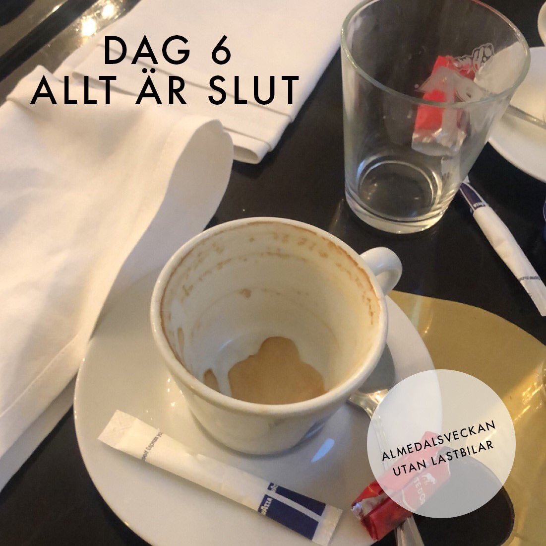 Allt är slut när #Almedalen fått klara sig utan #transport med lastbil.