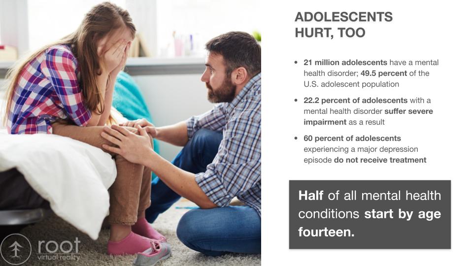 Both co-founders of Root VR have experienced many of the struggles of mental health disorders like depression, anxiety, and post-traumatic stress during varying points of our adolescent and adult lives. We’re also parents ourselves and live the daily challenge of raising (1/3)