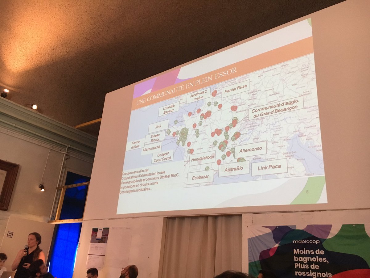 Mobicoop's tweet image. Présentation de la #plateforme libre @OpenFoodNet_Fr qui rassemble 350 producteurs et 160 distributeurs pour faciliter l’alimentation en #circuitcourt et sans intermédiaire en toute transparence.