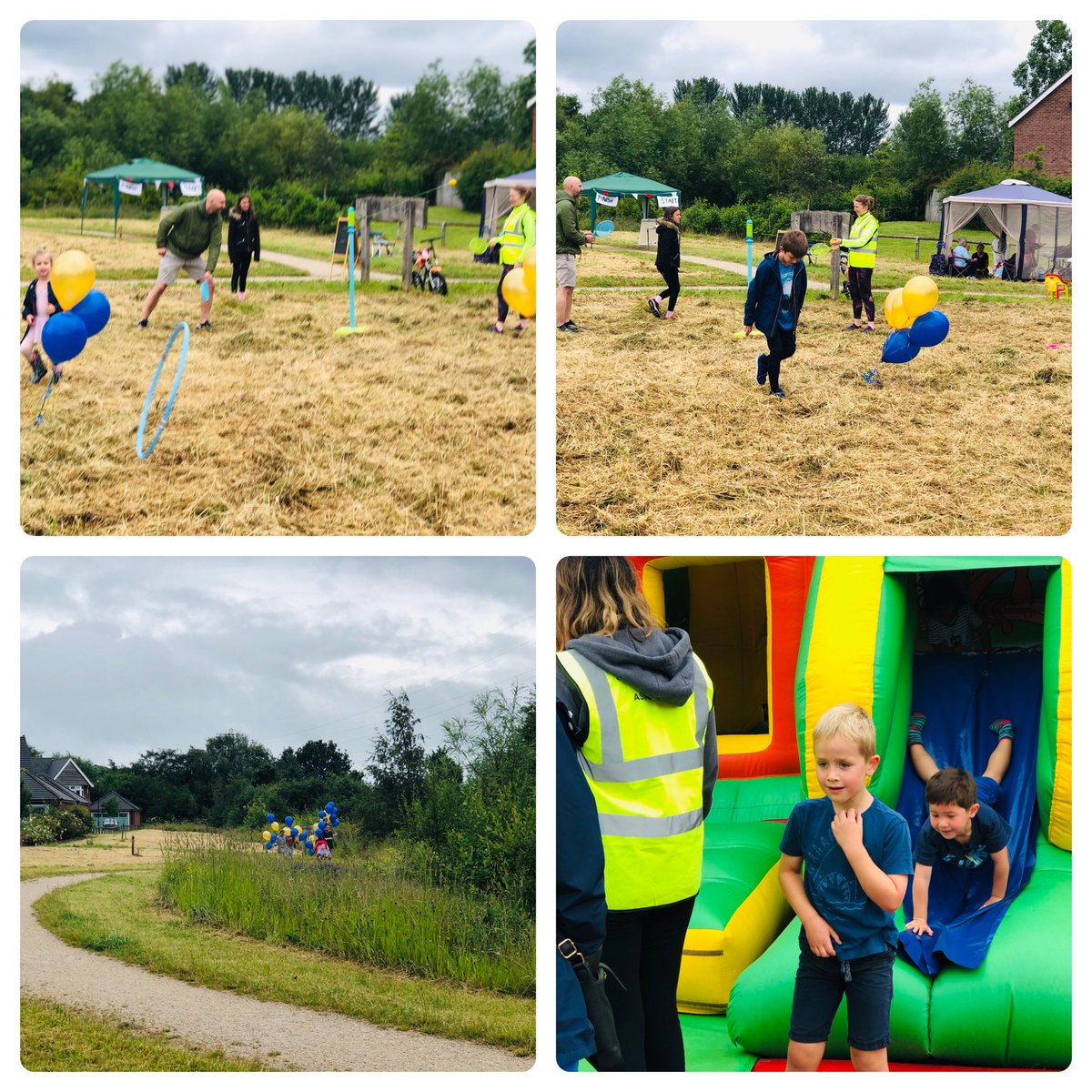 SBResidentsWA14's tweet photo. We made it through the rain.... smiles all round. Thanks to @waitrose @Bramley_Farm @SBrookPreSchool @THT_Homes @BroadheathGroup for supporting the local community in #Broadheath https://t.co/MOd5GArfJ5
