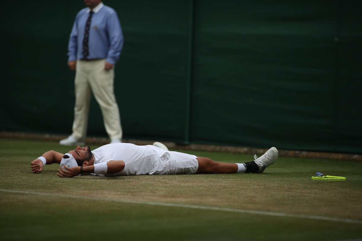 - Longest match of The Championships so far ✅
- Three match points saved ✅

Enjoy your Middle Sunday rest, Matteo 😅
