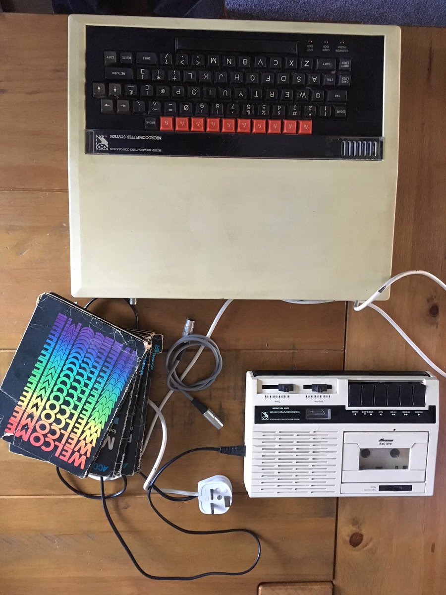 HennisonTor's tweet image. The other day I answered a tweet about my 1st ever computer..after a trip to my mums here it is in all its glory!! #feelingold #bbccomputer #vintage