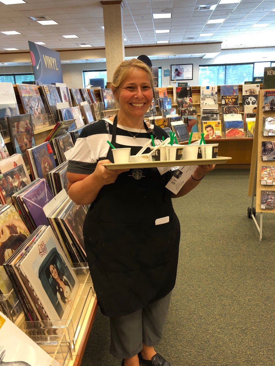 Stacey is in her element passing out samples. Come find her. #rockthesample ⁦<a href="/BNBuzz/">Barnes & Noble</a>⁩ ⁦<a href="/BNmagic/">AREA 220</a>⁩